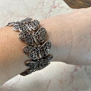 Elegant Silver Butterfly Bracelet